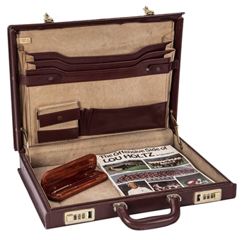 Lou Holtz Minnesota Golden Gophers Briefcase With "The Offensive Side of Lou Holtz" Book, Lou Holtz Pen & Pen Case (Holtz LOA)